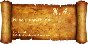 Musch Agnéta névjegykártya